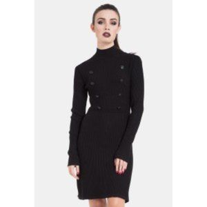 Jawbreaker Military Sailor black knit dress